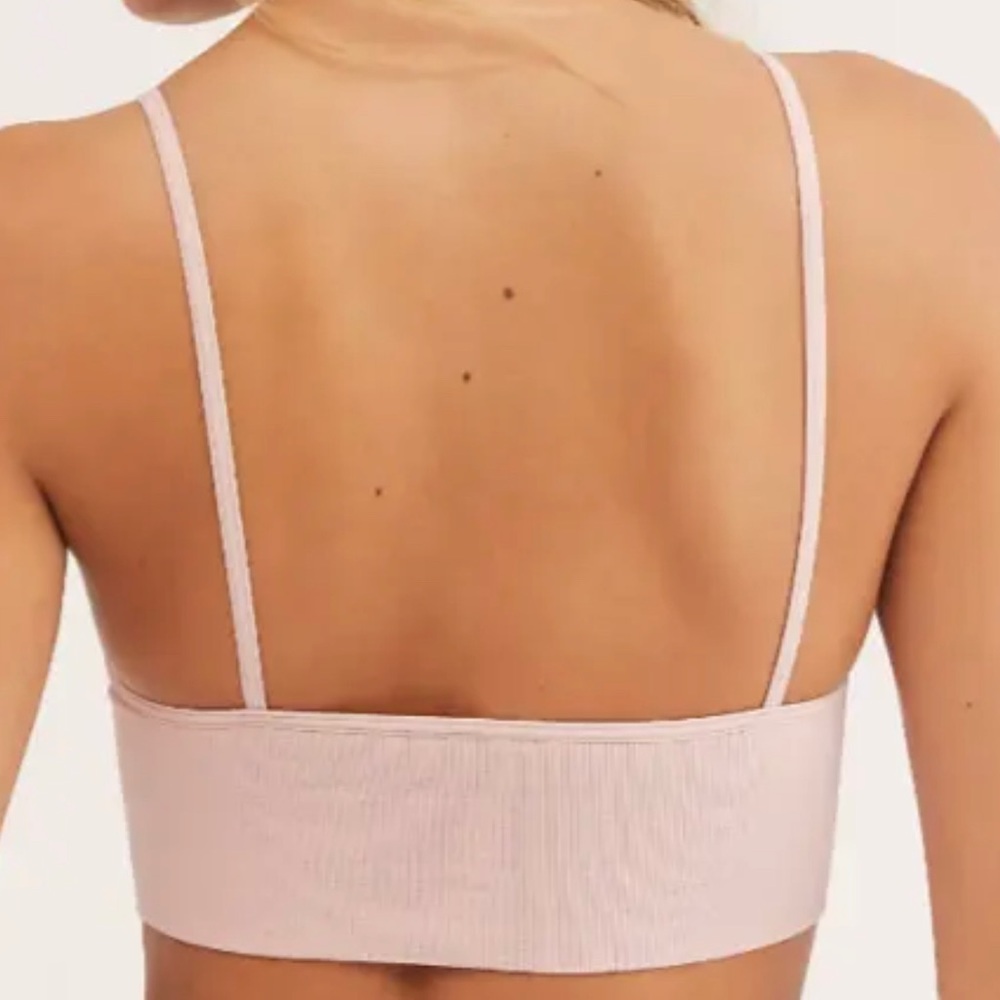 Free People Intimately Andi Square Neck Ribbed Seamless Longline Bralette - Picture 2 of 8